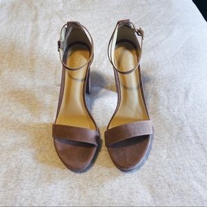 Charlotte Russe | Mauve Suede Sandal Heels